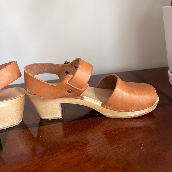 Bryr Emma Spanish Toe Mid heel size us 6 eu 36-Natural Leather - Picture 6 of 11